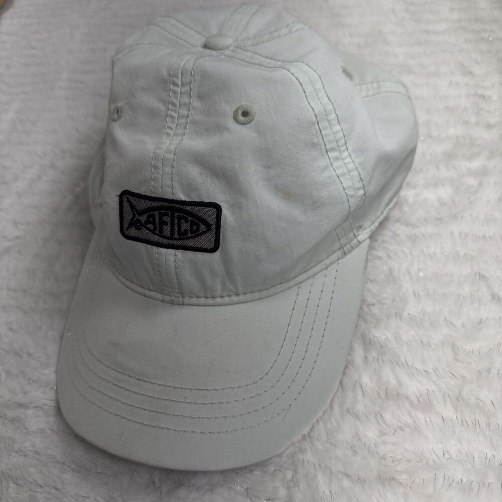 AFTCO Original Fishing Hat Supplex Nylon Low Profile Strapback Mint Green / Navy